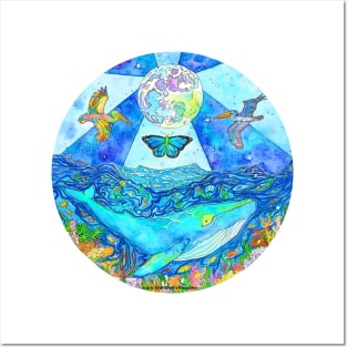 Whale Mandala Posters and Art